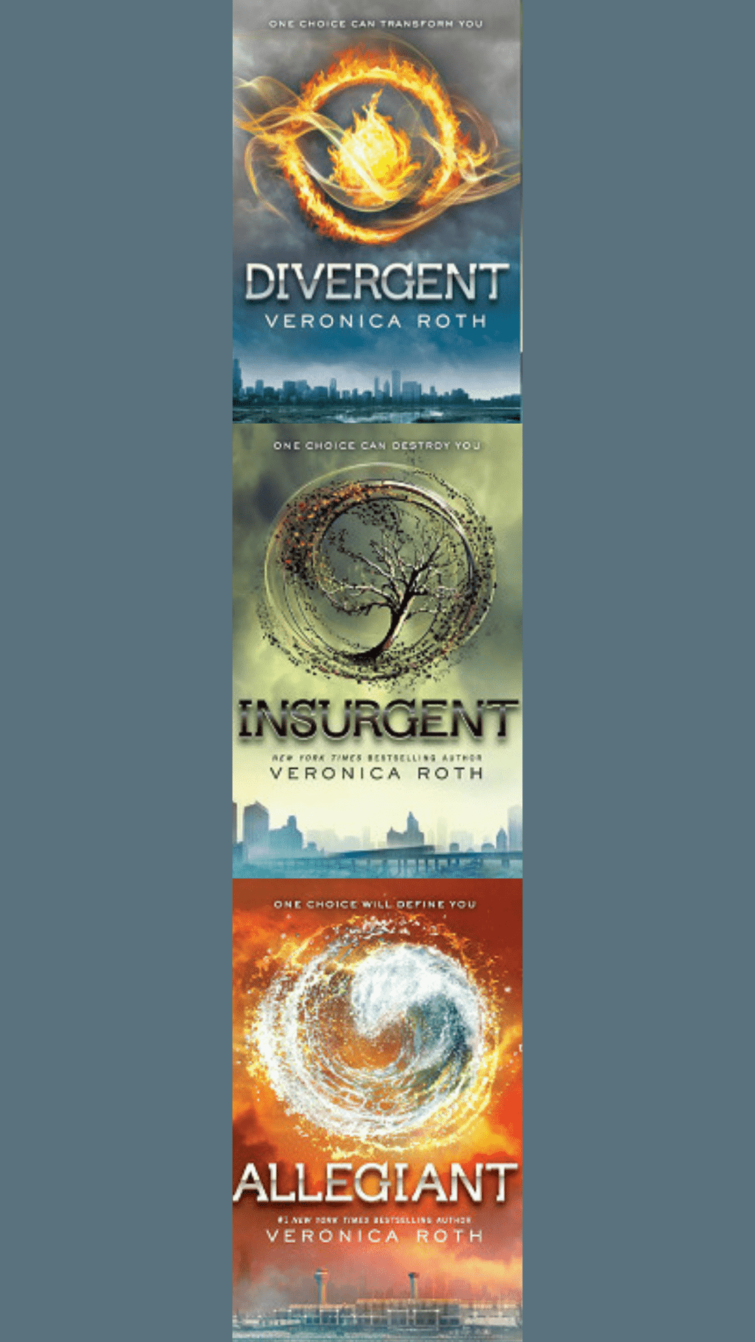 Divergent trilogy jacket covers