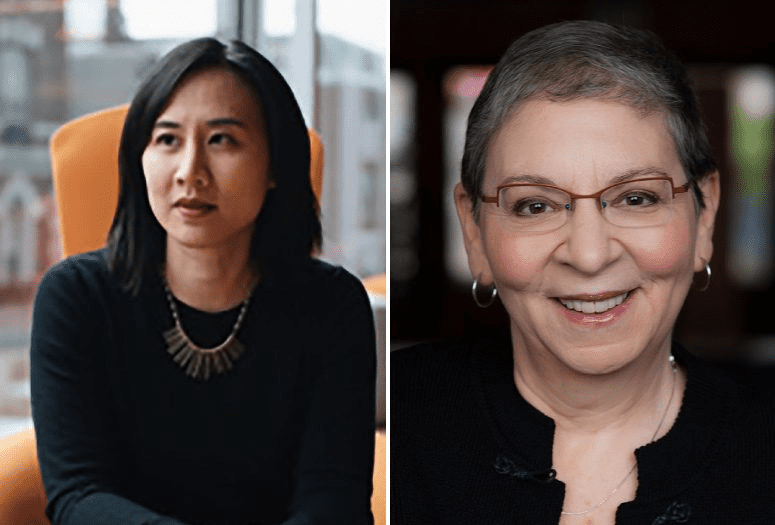 From left to right: Celeste Ng and Nancy Pearl