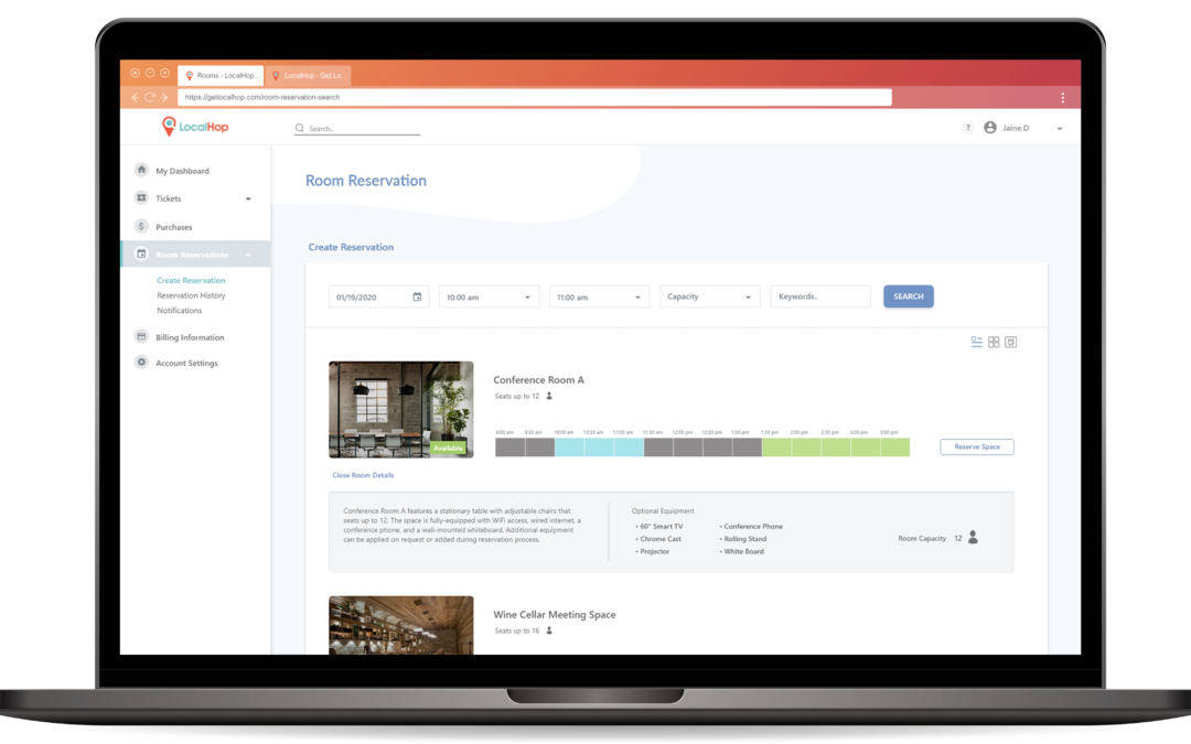 It’s Here! Room Reservation Added to LocalHop Event Software Tools